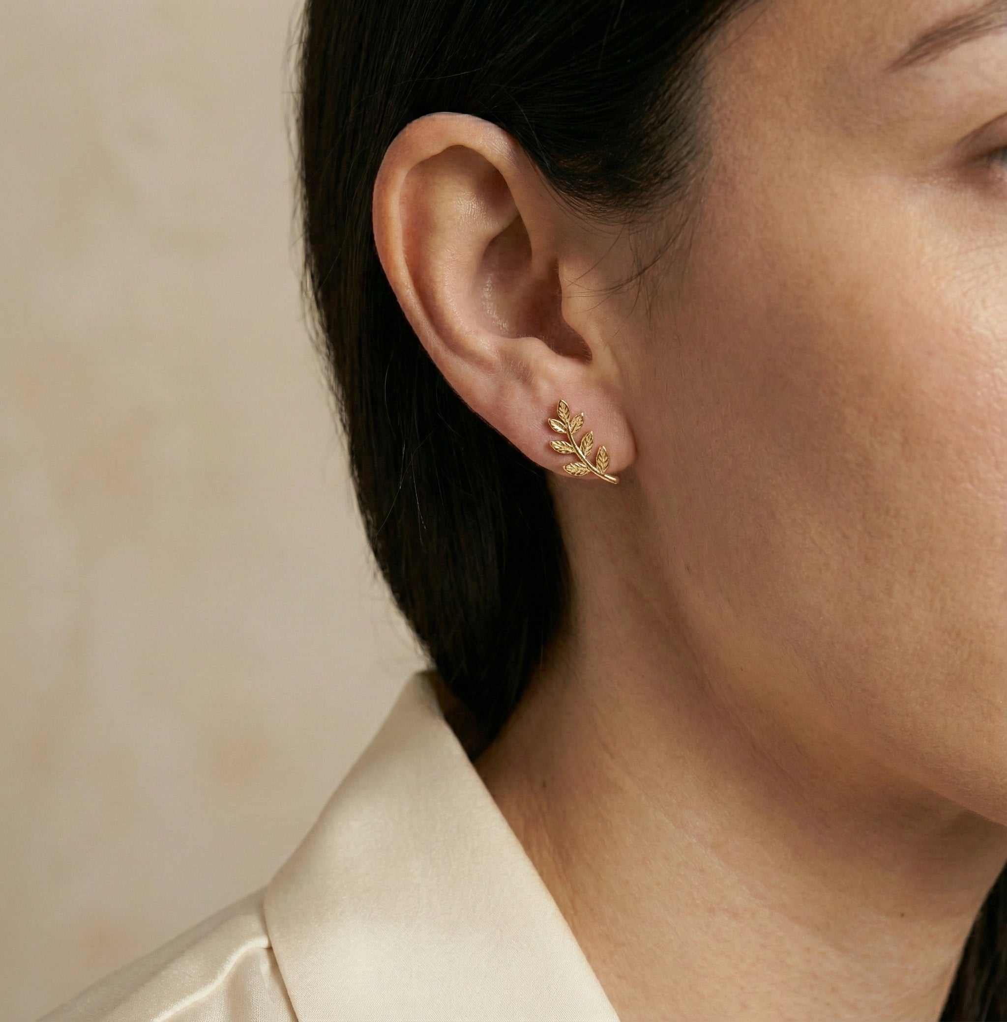 Boucles d’oreilles feuille Sakinah