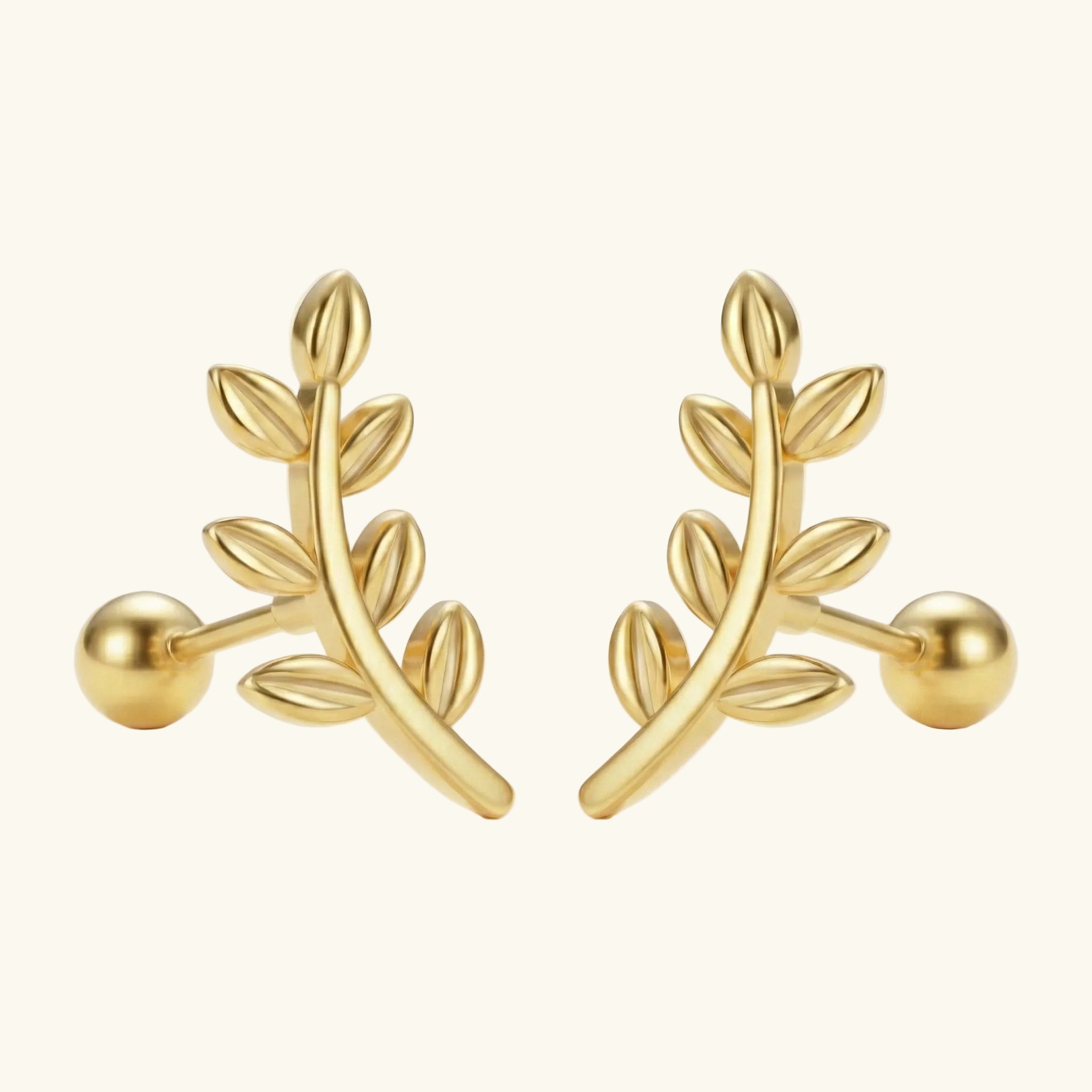 Boucles d’oreilles feuille Sakinah