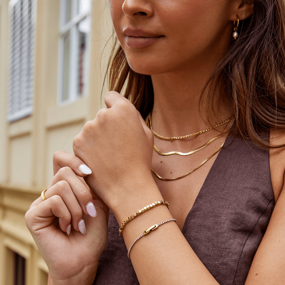Bracelet cube en or 18 carats Lexi