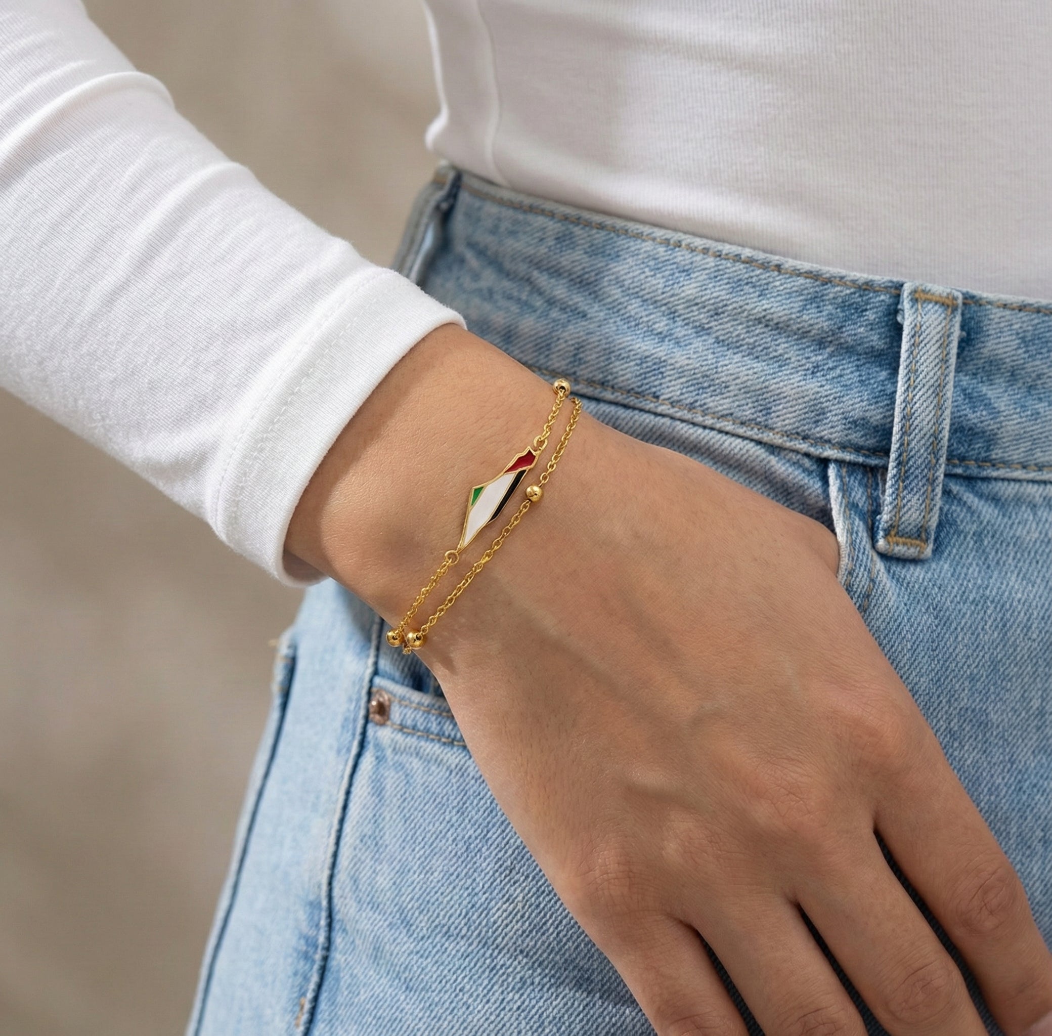 Bracelet carte Palestine